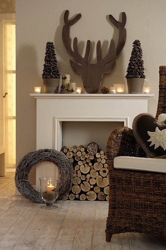 Gorgeous Fireplace Mantel Christmas Decoration Ideas